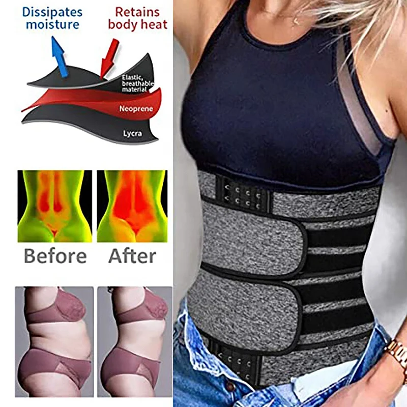 

A29Z-Waist Trainer Waist Trimmer Belly Slimming Belt Adjustable For Weight Loss Fitness Workout Sport Tummy Control