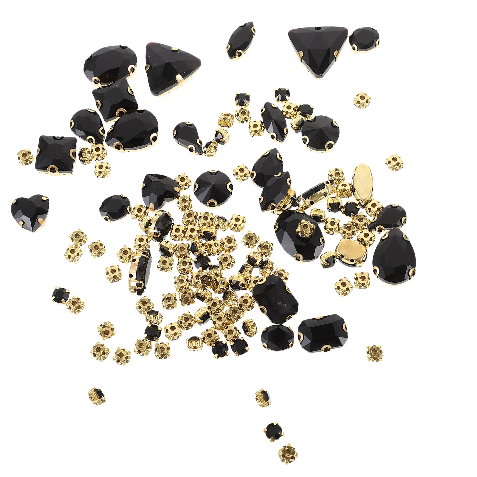 

130pcs Glass Claw Rhinestones Diy Sew On Decorative Materials For Clothing Bag Accessories Craft Projects Handicraft Supplies