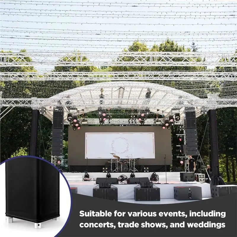 ABJF-2 Pcs Truss Cover Sleeve Box Truss Scrim,6.56 Ft X 12 In Elastic Spandex Scrim Fabric For Seamless Integration