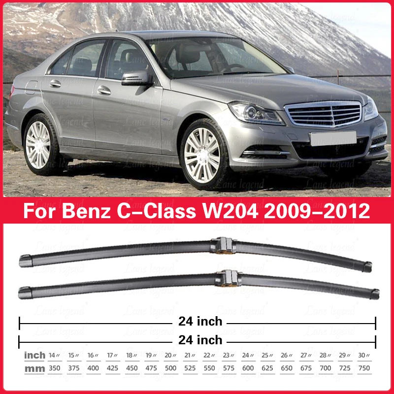 

Wiper Front Wiper Blades For Mercedes Benz C Class W204 2009 2010 2011 2012 Windshield Windscreen Front Window 24"+24"