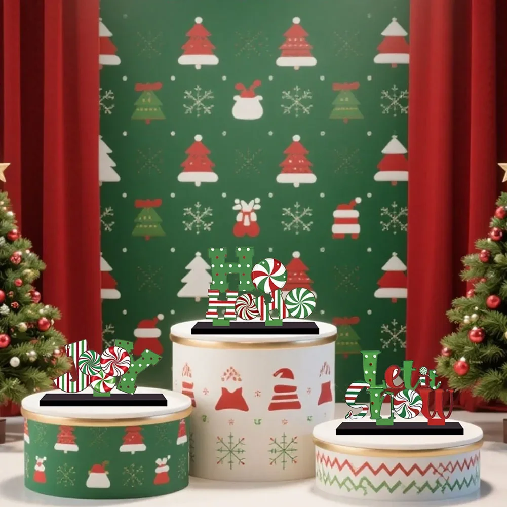 

Natural Wood Holiday Table Centerpieces with Stable Base for Christmas Parties Weddings and Seasonal Indoor Decoration