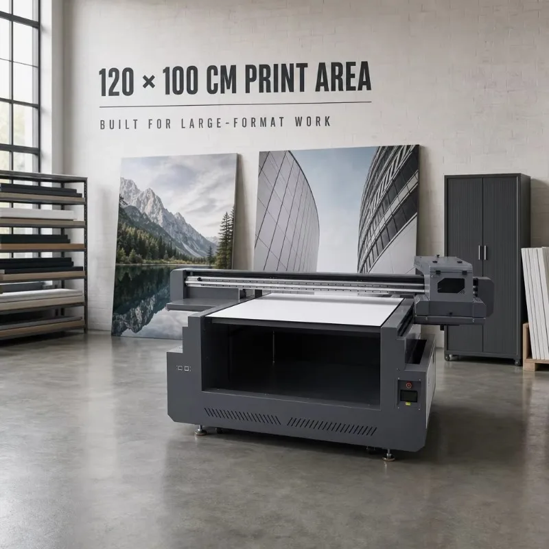 Customized Hot-Selling Large-Format 1210 UV Inkjet Printer XP600 Print Head For Transparent Metal Acrylic Flatbed Large-Scale De
