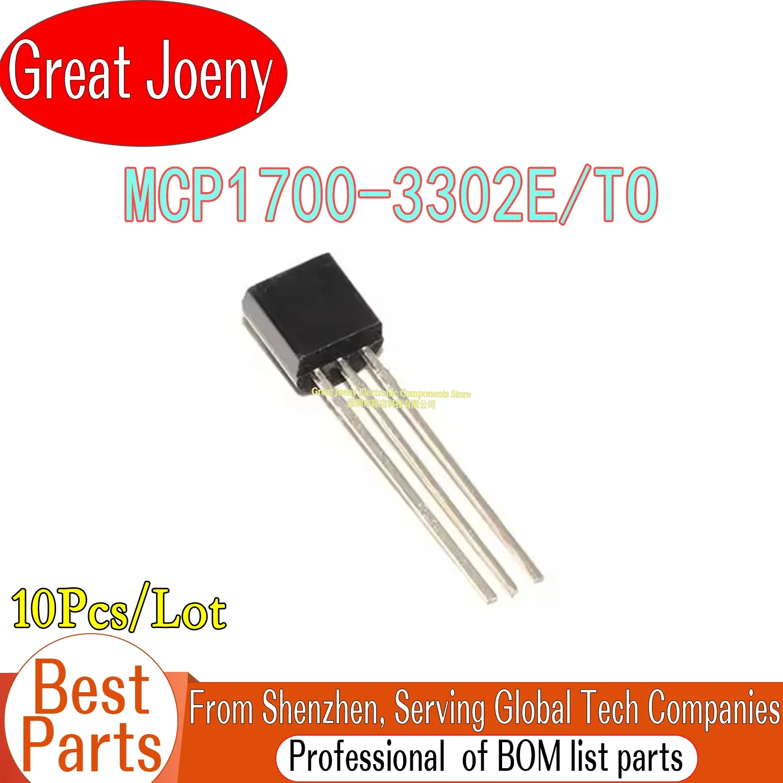 

(10piece)100% New MCP1700-3302E/TO MCP1700 1700-3302E MCP1700-3302E 1700 3302E TO-92 Chipset Bulk Best Price