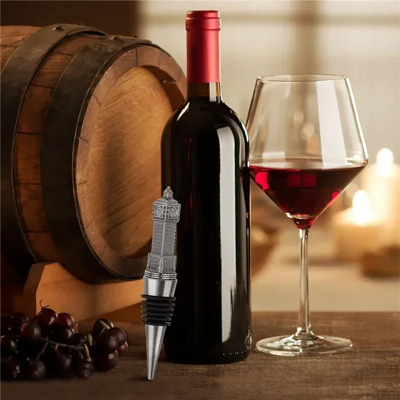

Creative Metal Big Ben Shape Wine Stopper Bottle Stoppers for Kitchen Club Party Wedding Champagne Saver London Souvenir Gift