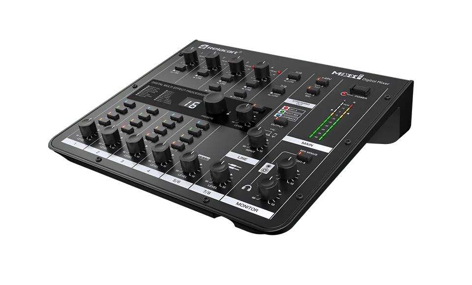 Imagem -06 - Relacart-mixer Digital com Built-in Funções de Processamento de Áudio Canais Interface Usb para Transmissão ao Vivo Mixx8.6