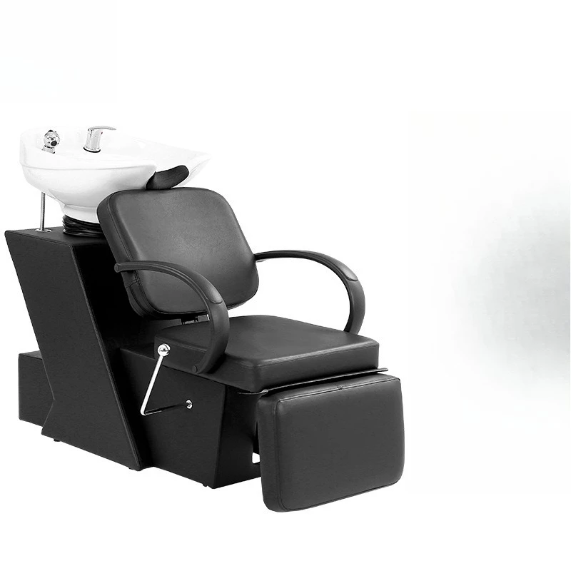 

Shampoo bed barber shop hair salon special adjustable leg block shampoo ceramic basin flushing