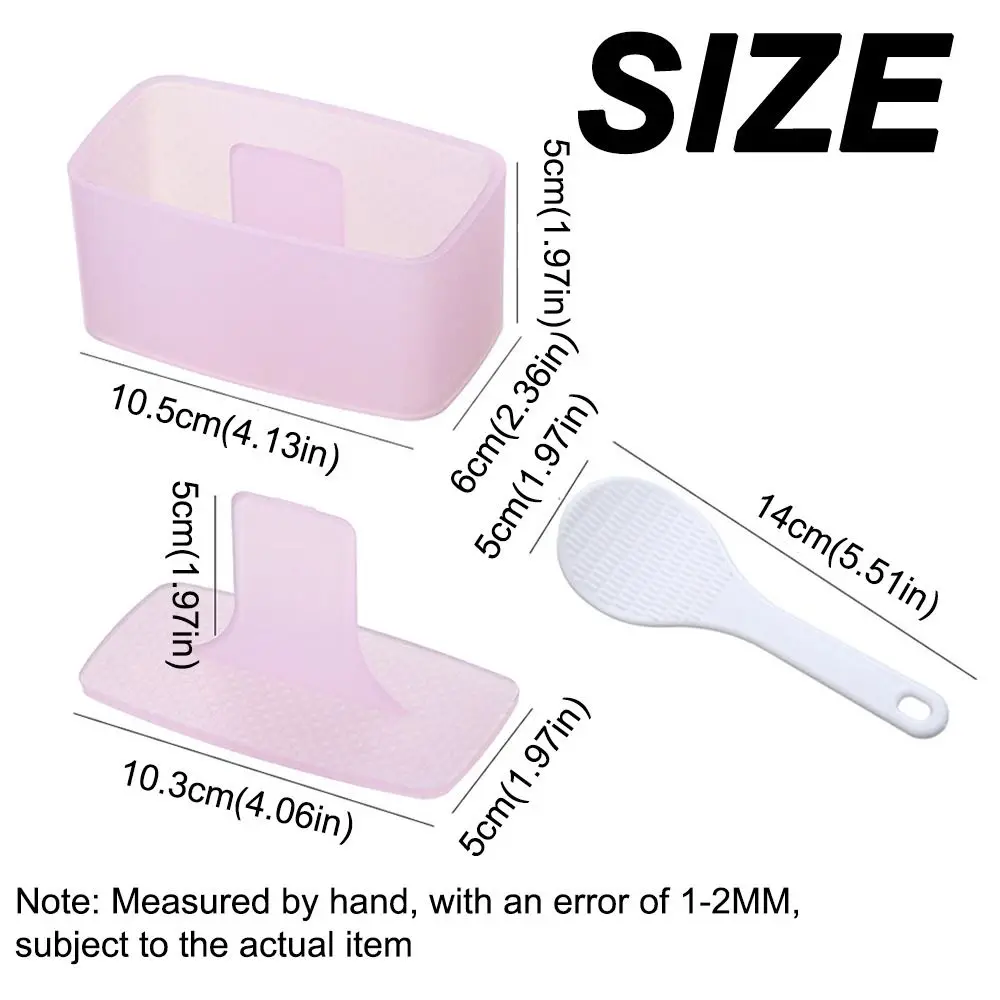 3Pcs Colorful Rice Ball Mold Set DIY Plastic Japanese Cuisine Onigiri Mold Quick Demolding Food Grade Sushi Cooking Model