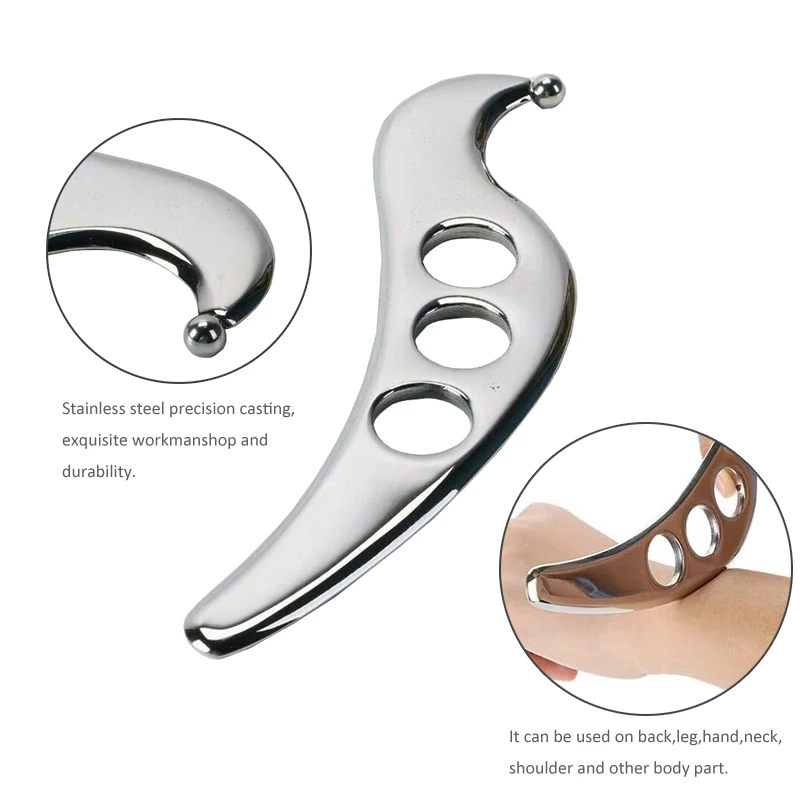 

Stainless Steel Guasha Massager Muscle Fascia Scraper Gua Sha Skin Scraping Massage Tool for Body Shoulder Back Bird-shaped