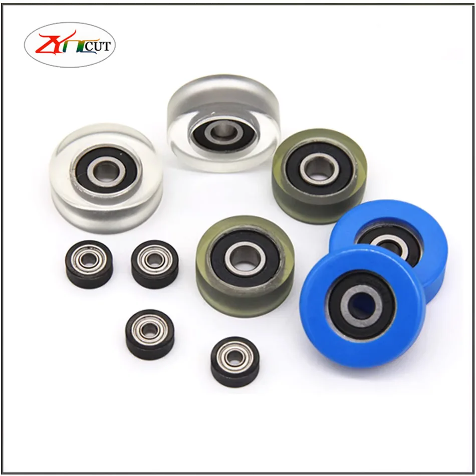 PU604 605 606 608 Polyurethane coated bearing Silent wear-resistant PU roller guide roller bearing Rubber roller bearing