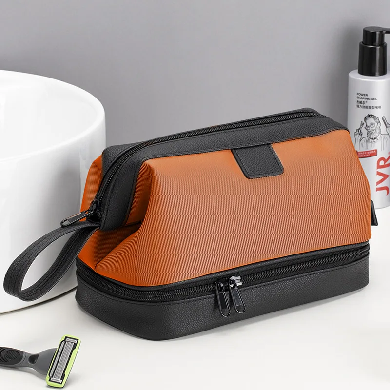 Premium Portable Waterproof Toiletry Bag Large Capacity Dry/Wet Separation Travel Bathing Bag Storage Pouch Men's Business Gift