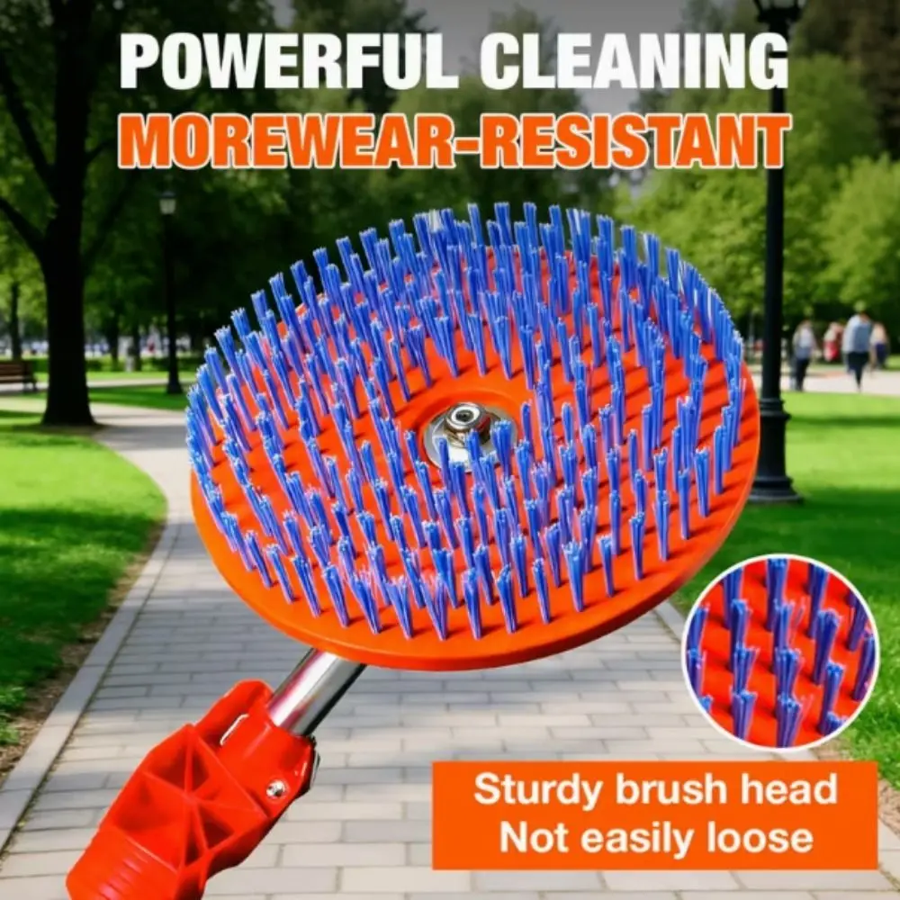 Wire Bristles Lawn Mower Cleaning Brush Wear-Resistant Threaded Version Garden Tool Brush Loose Soil Nylon Brush