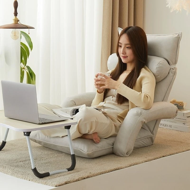 Lazy sofa reclining adjustable bed backrest chair tatami bay window dormitory single sofa