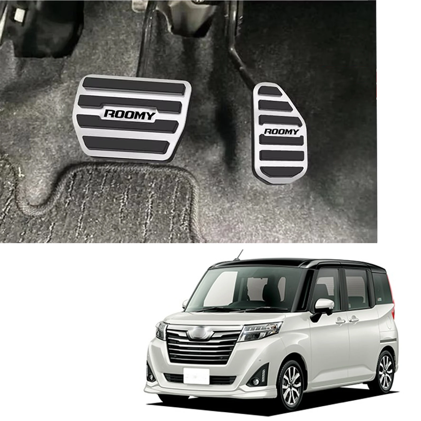 

FOR Roomy M900A M910A Anti-slip, anti-scratch, anti-dirt internal throttle cover Special aluminum pedal cover 2-piece pedal