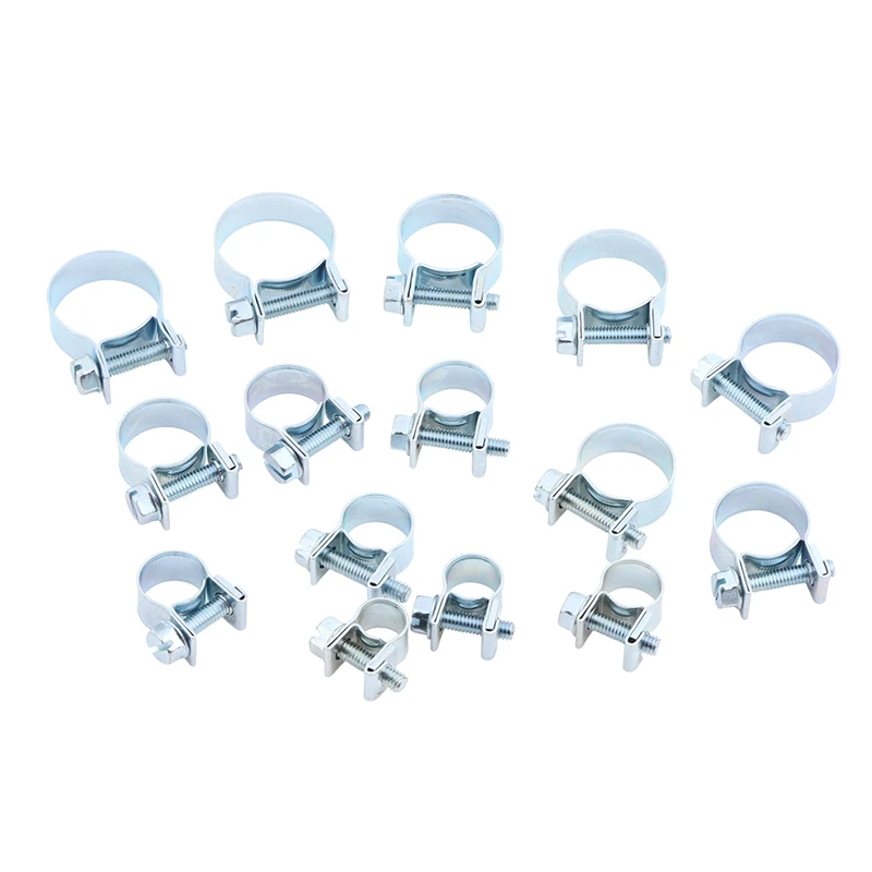 Jubilee Hose Clips 10Pcs Set for Fuel Line Stainless Steel Clamp Diesel Petrol Pipe Rust Resistant for Car Garage Projects