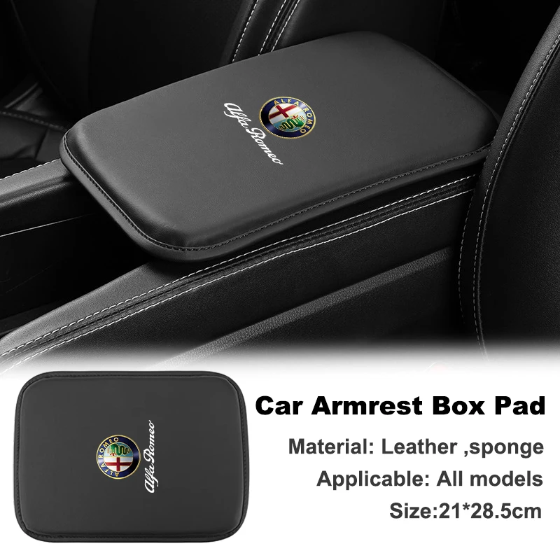 자동차 팔걸이 쿠션 센터 콘솔 보호 팔꿈치 패드 Alfa Romeo Giulia Stelvio Giulietta 156 159 147 Mito Tonale Brera D