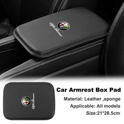 Car Armrest Cushion Center Console Protection Elbow Pad For Alfa Romeo Giulia Stelvio Giulietta 156 159 147 Mito Tonale Brera D