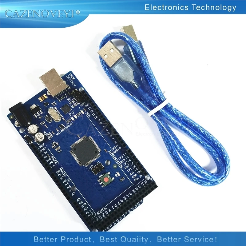 Mega 2560 R3 Mega2560 REV3 Совет ATmega2560-16AU + кабель USB ATMEGA16U2 совместимый версии для Arduino Mega 2560 r3 в наличии