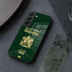 Morocco Passport Phone Case Glass for Samsung Galaxy S23 S25 S24 S21 S22 S20 Ultra Fe Plus A34 A16 A54 A24 A52 A53 Cover