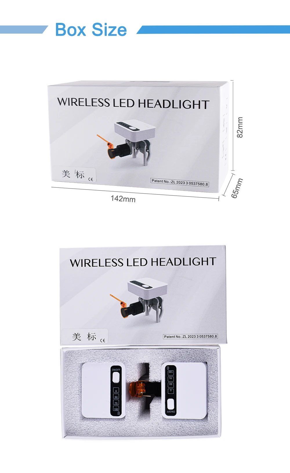 Hot Dentist Drahtloser 5-W-Scheinwerfer mit 2 Batterien, verstellbares Licht für Dentallupen, medizinische Lupe, Vergrößerung, Fernglas – Detail 7