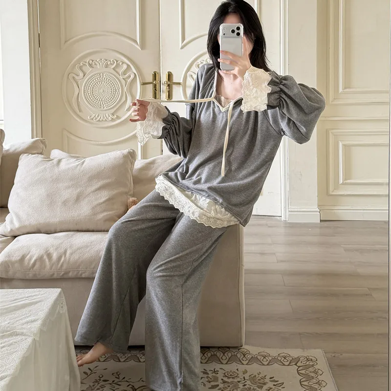 

Пижамные комплекты для пар: женские, осенние, уютные, милые, современные, хлопковые, для дома и сна, комфортные, повседневные