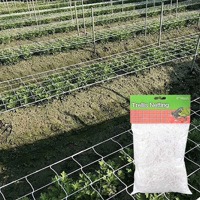 Garden Polyester Plant Trellis Netting Mesh Climbing Hydroponics Net A-frame Grow Net for Climbing Plants Vegetables Fruits