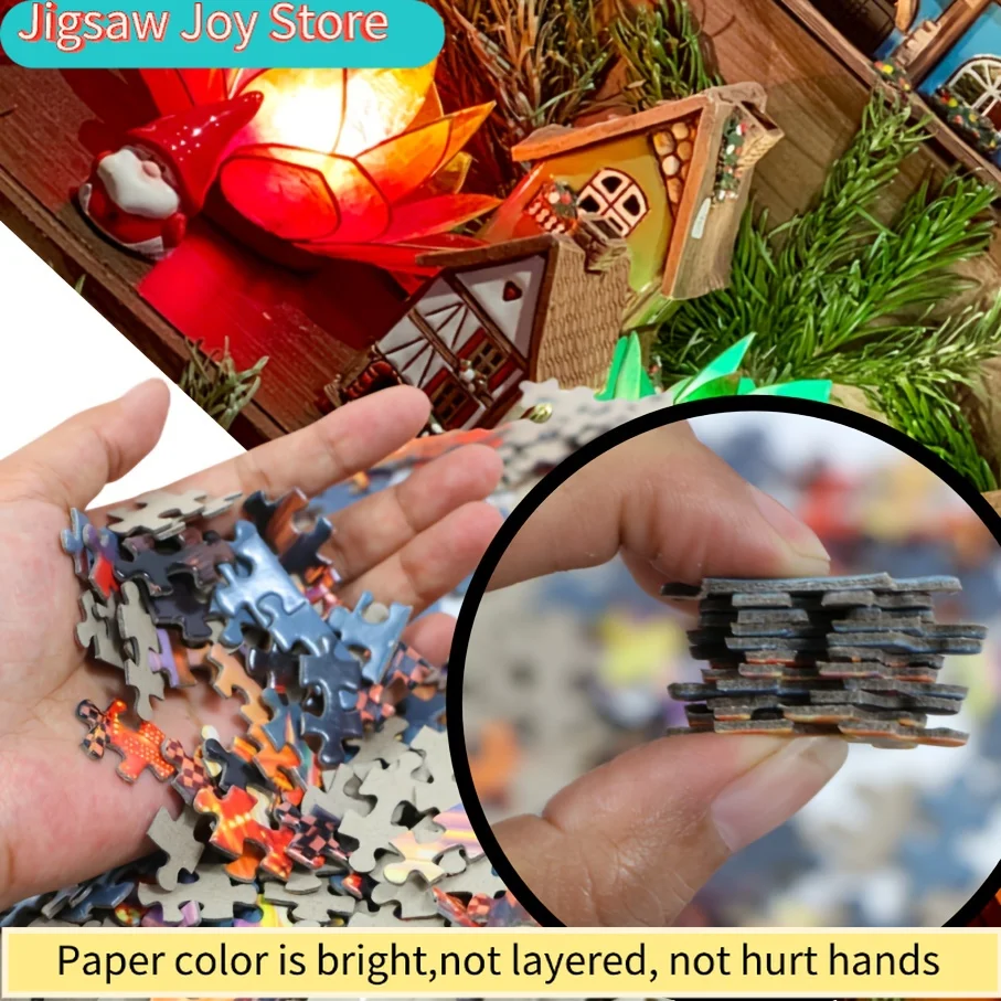 1 Caixa de Peças de Quebra-Cabeça de Papel - Encaixam Perfeitamente para Adultos, Jogo de 'Mini Vista da Rua' - Ideal para Festas, Família e Amigos