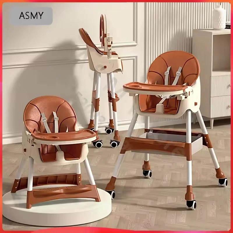 Multi-functional Baby Dining Chair Adjustable Foldable Children's Dining Chair Convenient Baby Recliner Household Portable Chair