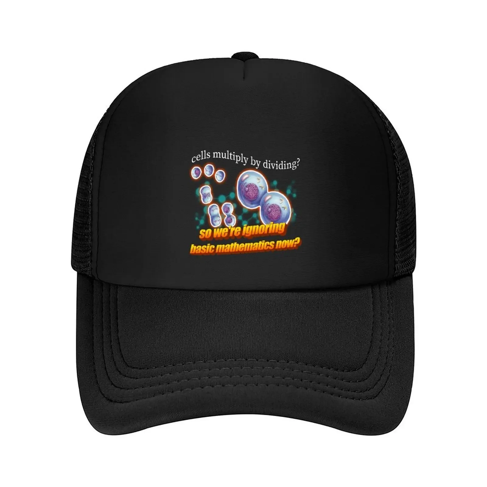 2026 Cell Division So We're Just Ignoring Basic Mathematics Now Pun Meme Baseball Cap sun caps Sunhat Women Beach Fashion Men's