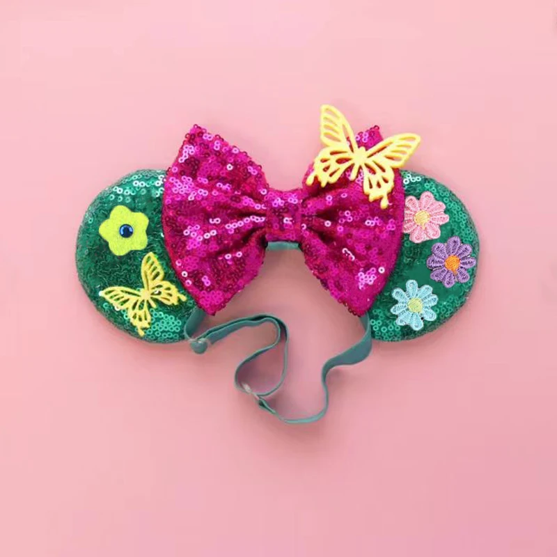 Diadema elástica ajustable con orejas de Disney para adultos, diadema de nailon de Mickey Mouse, accesorios para el cabello para niños, fiesta de viaje y Festival, bricolaje, nuevo