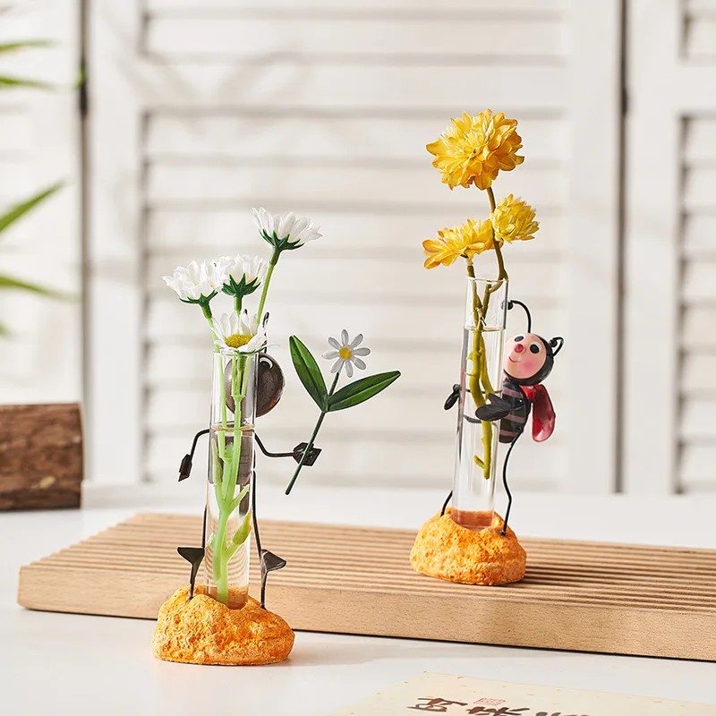 Iron insect metal crafts creative cross-border office station desktop decoration ornament hydroponic glassware