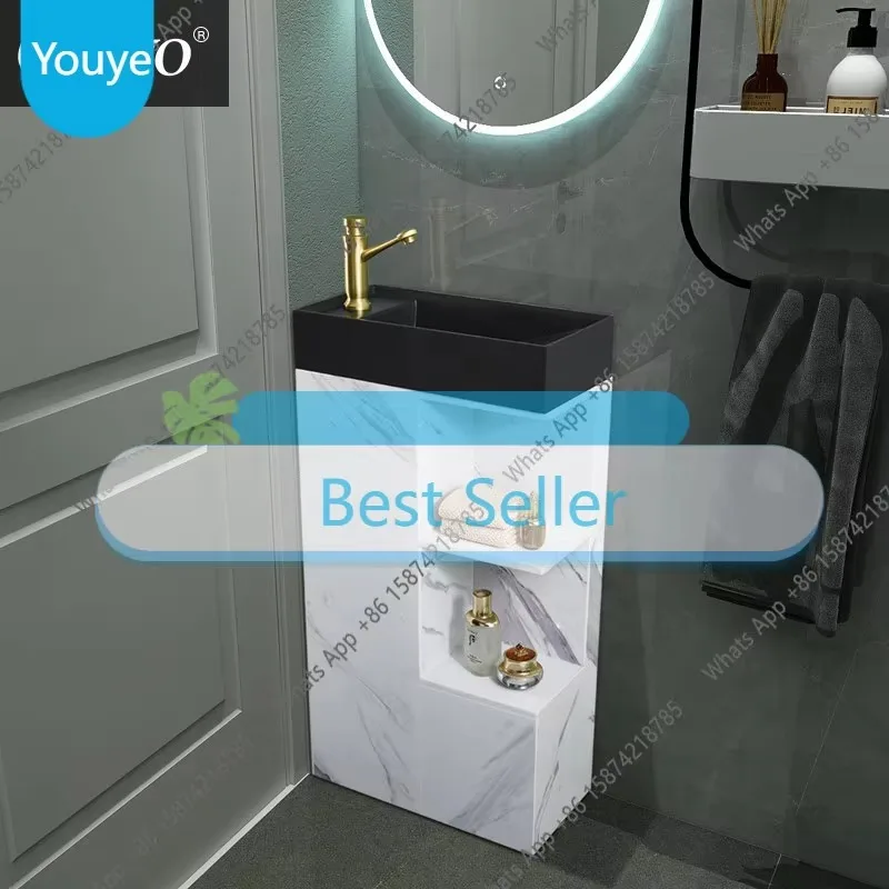 

N64 Nordic column type wash basin small apartment washbasin washbasin bathroom ultra-narrow floor type washbasin
