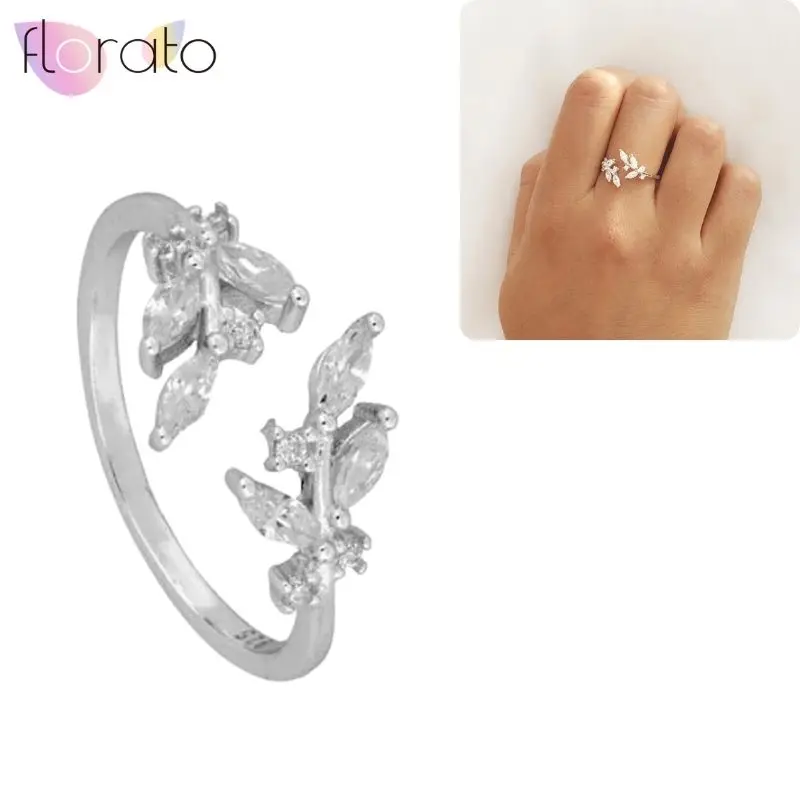 Women's 24K Gold Plated Adjustable Open Hug Ring