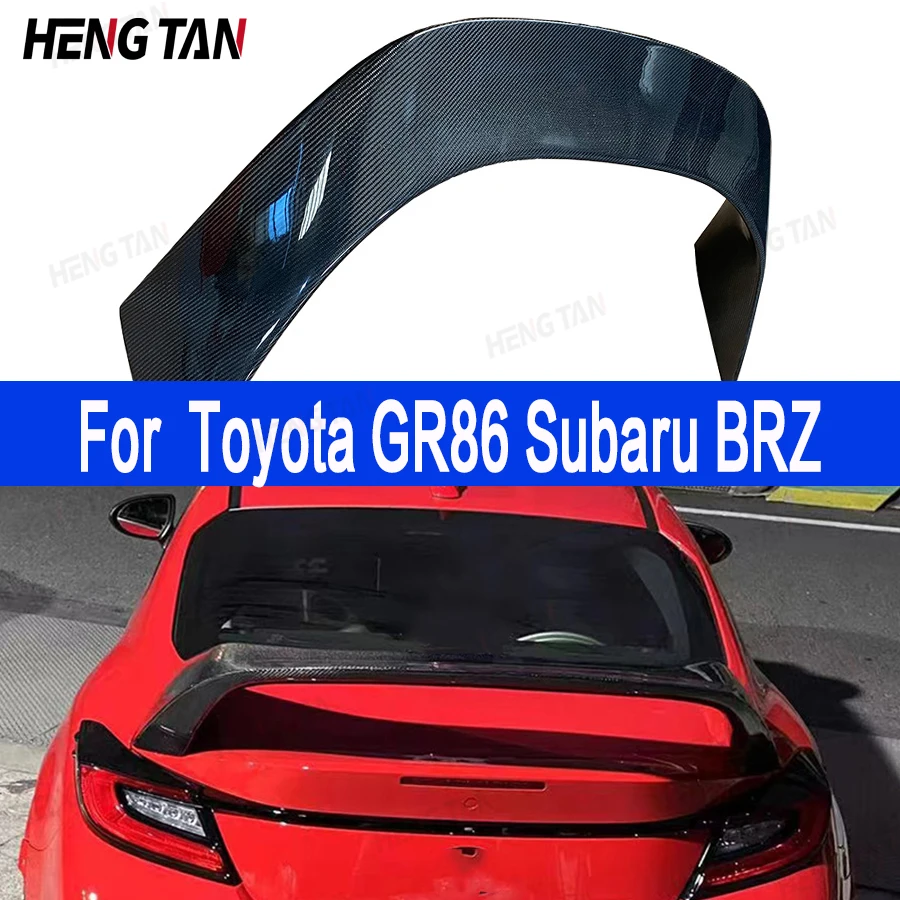 

For Toyota GR86 Subaru BRZ 2020+ Carbon Fiber Tail fins Rear Trunk Spoiler Guide Wing Rear Wing Car Trunk Diverter Body Kit