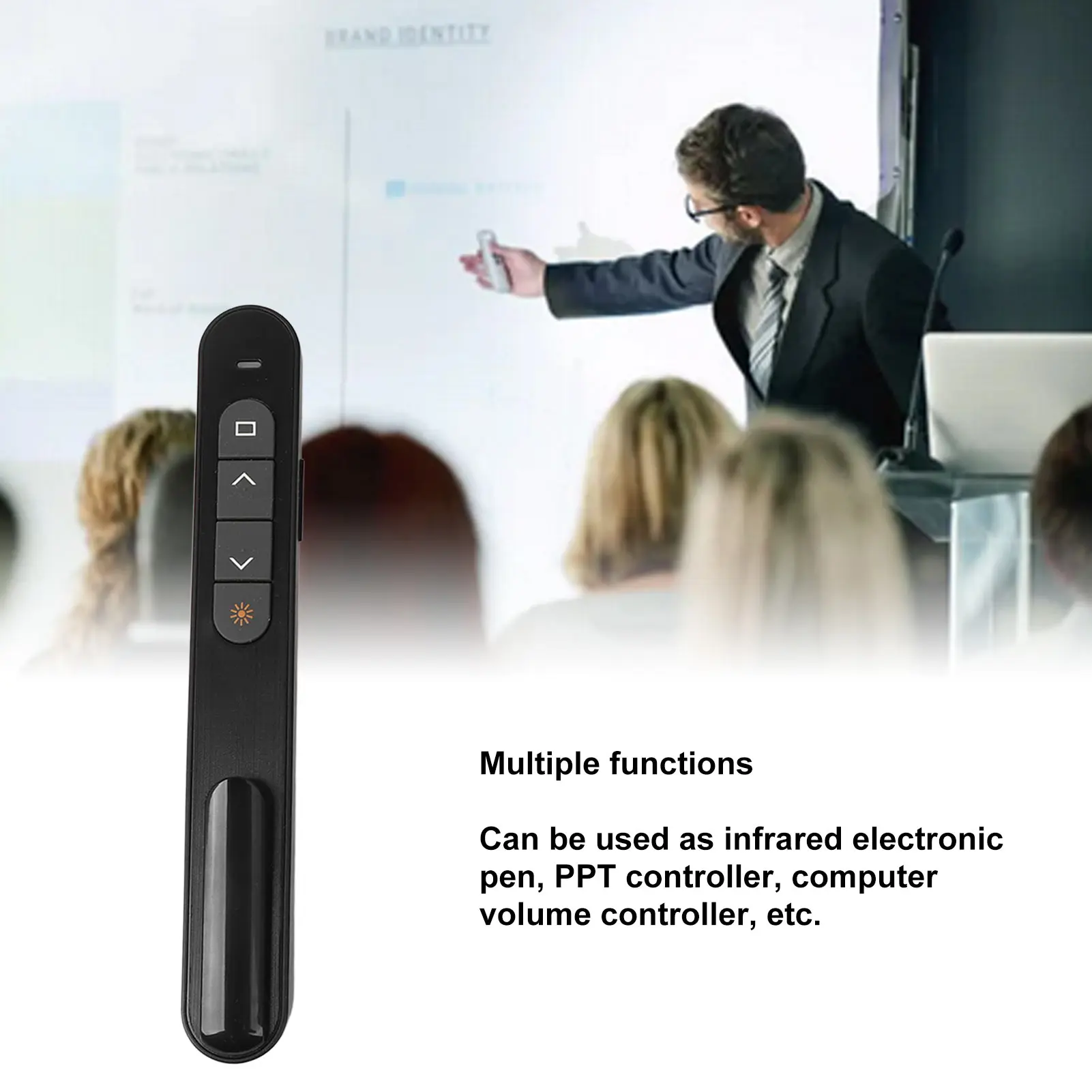 Wireless Presenter Remote Control Presentation Click Pointer Portable PPT Clicker for Classroom Office Wireless Presenter