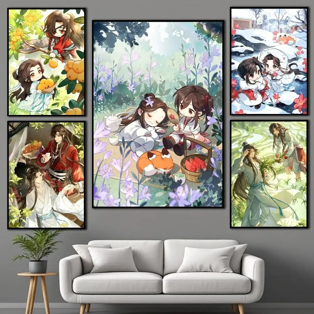 Heaven Official-s Blessing Official Event Artwork Poster Self-adhesive Art Waterproof Paper Sticker House Bar Room Wall Decor