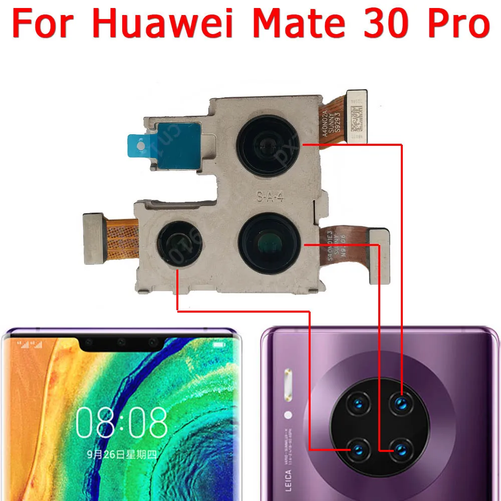 Back Camera For Huawei Mate 20 X 30 40 Pro 8 9 10 Lite Rear Camera Module Backside View Replacement Repair Spare Parts