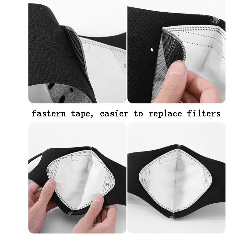 Winter Cycling Masks Filter Activated Carbon Anti-Pollution Mask Sport Mountain Road Cycling Dustproof Riding Masks Bike