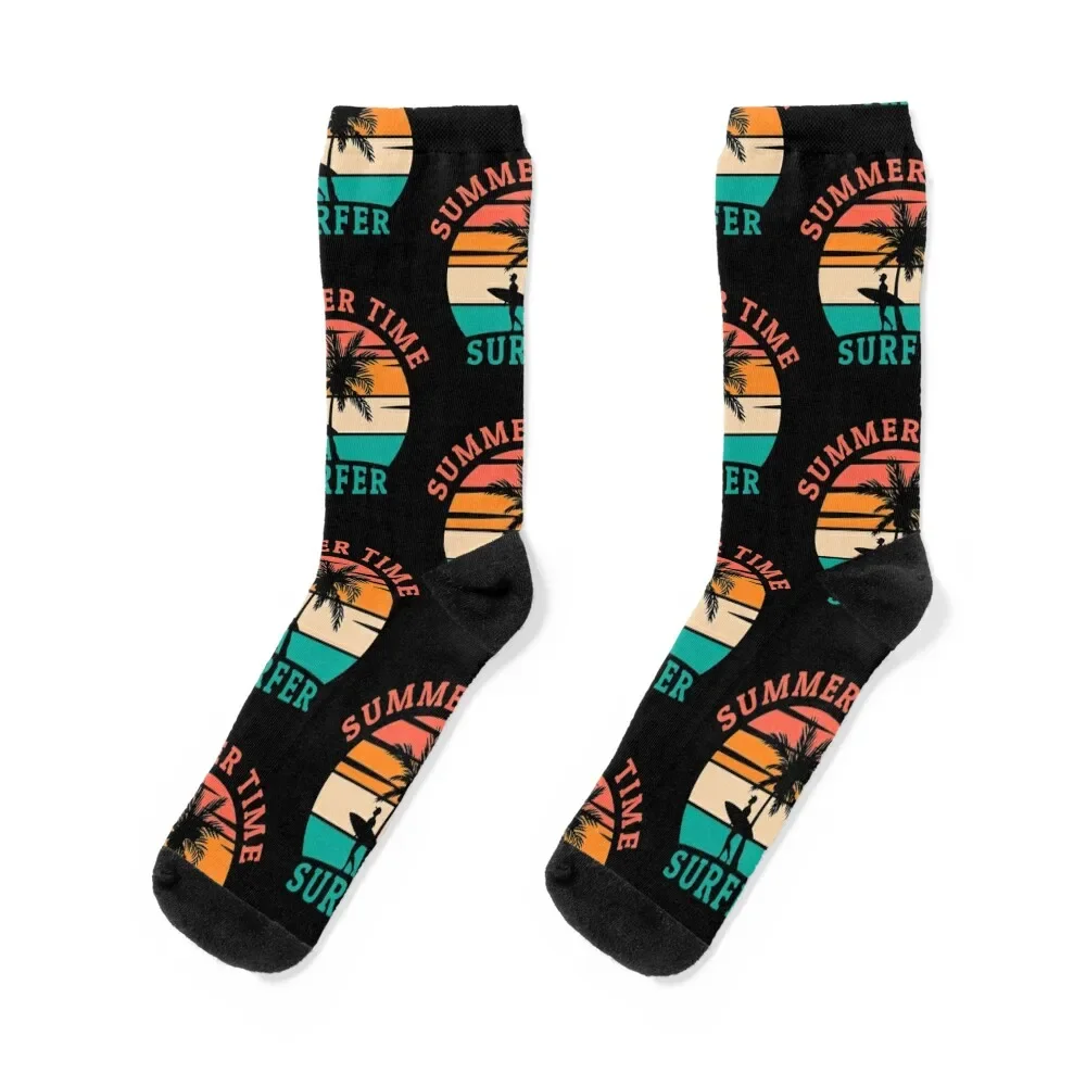 

Surfers T-ShirtSummer time Socks christmas gifts hiking Male Socks Women's