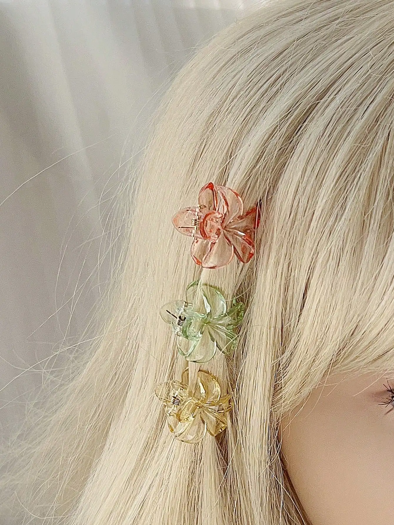 20 Stück neutrale kleine Haarklammern, niedlicher rutschfester Haarschmuck für Frauen und Mädchen, verschiedene Farben, Blumen-Haarspange für dünnes Haar – Detail 21