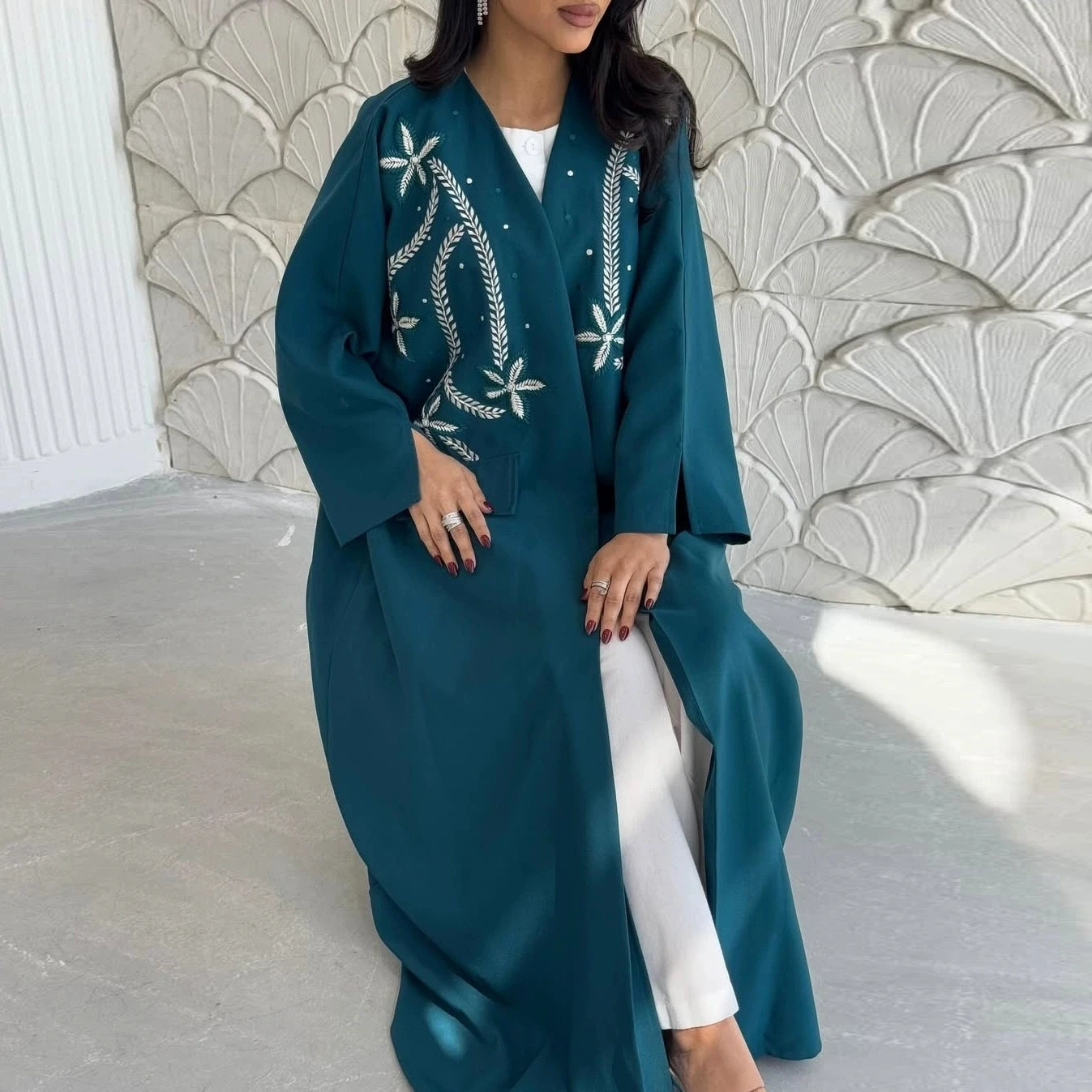 Ramadan Islamic Modest New Arab Middle Eastern Embroidered Cardigan Women's Wear Muslim Luxury Fashion Ethnic Abaya