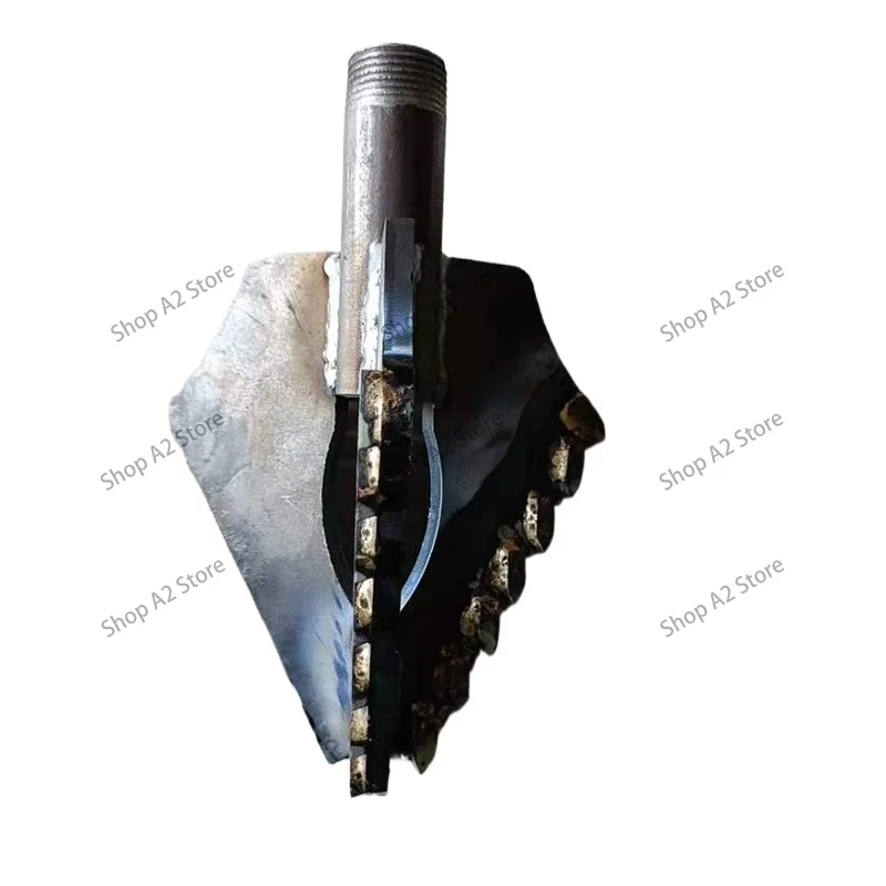 Single Super Hard Alloy 3-Wing Rock Drill Bit for Water Well Drilling & Electric Drill Rig, Supporting 1 Inch Drill Stem