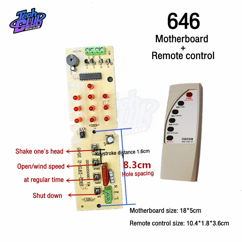 Speed Governor Control Panel with Remote Control Switch Cooling Fan Control Board Power Supply Accessories