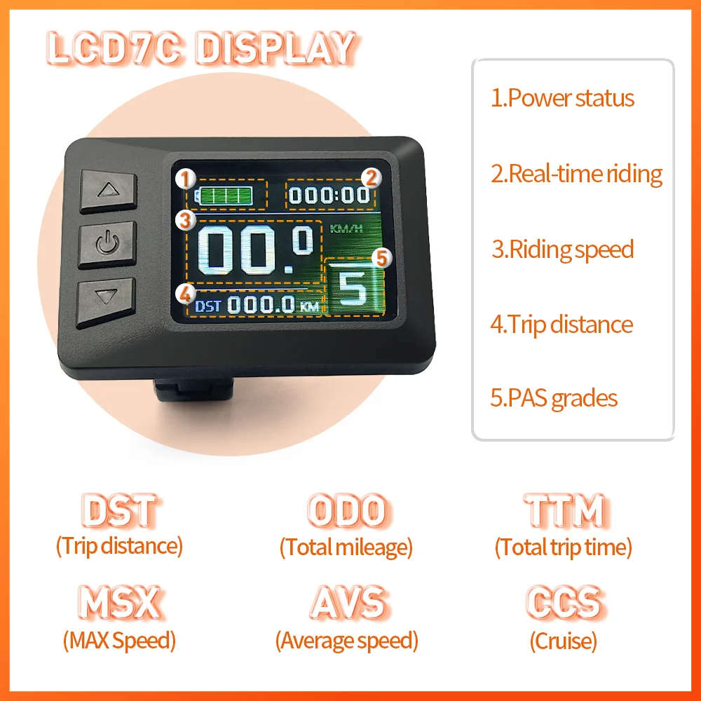 KT Ebike 30A 35A 50A 1000W 1500W 3000W Controller and Display 36V/48V LCD5 LCD7C LCD8H Electric Bicycle Bike Display Controller