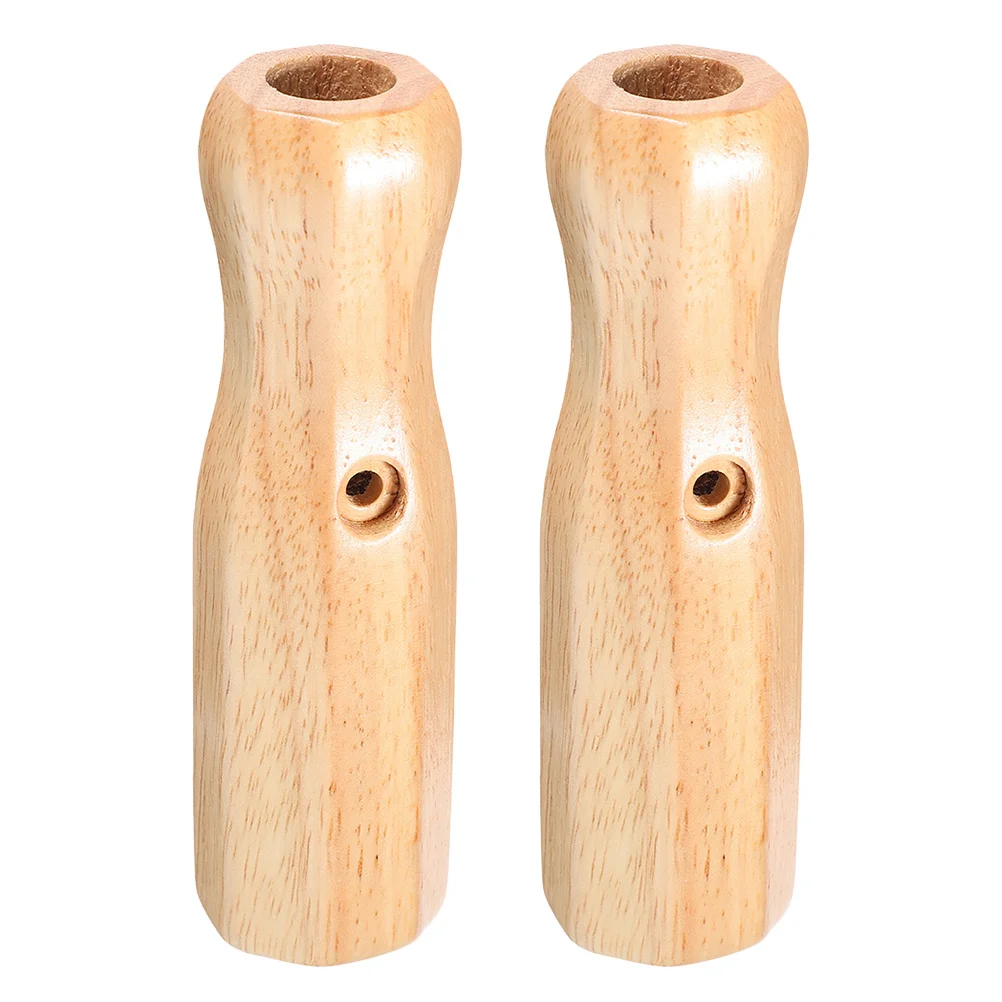 

2Pcs Football Table Handles Wooden Octagonal Foosball Handle Grip Replacements Indoor Game Accessories Mini Soccer Table Parts