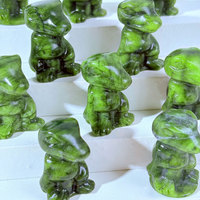 1PC Natural Crystal Green Jade Mini Dinosaur Statue Hand Carved Reiki Healing Gemstone Animal Figurine for Craft Decoration