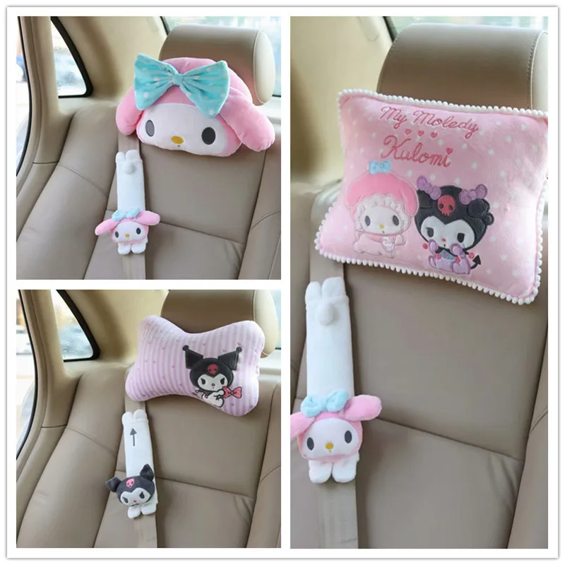 

Sanrio Car Headrest Neck Support Soft Universal Adjustable Car Pillow Neck Rest Cushion High Quality Seat Belt Shoulder Pad