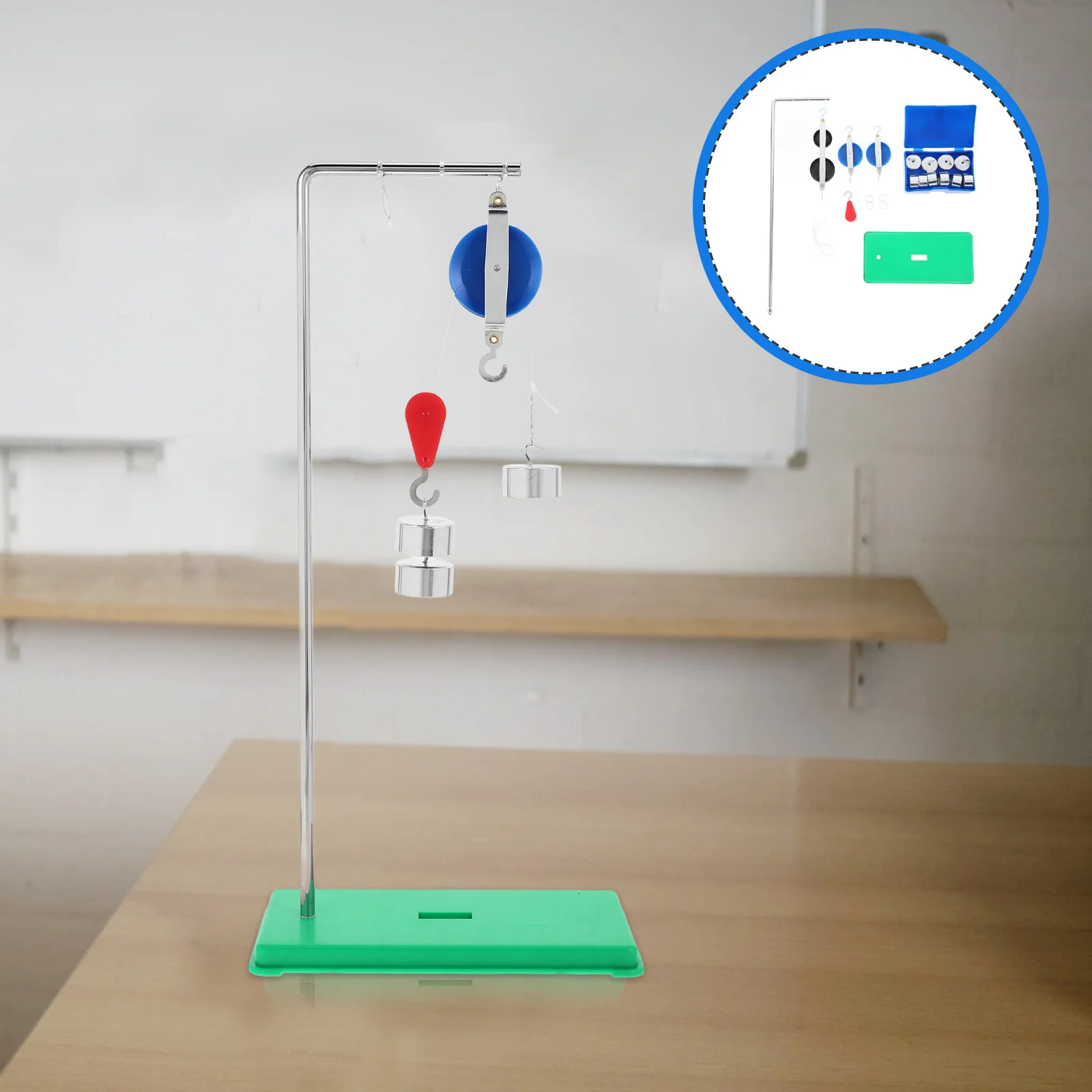 

1 set Pulley Block Experiment Teaching Equipment Hook Size Lifting System Physics Science Physics Kit Educational Kits