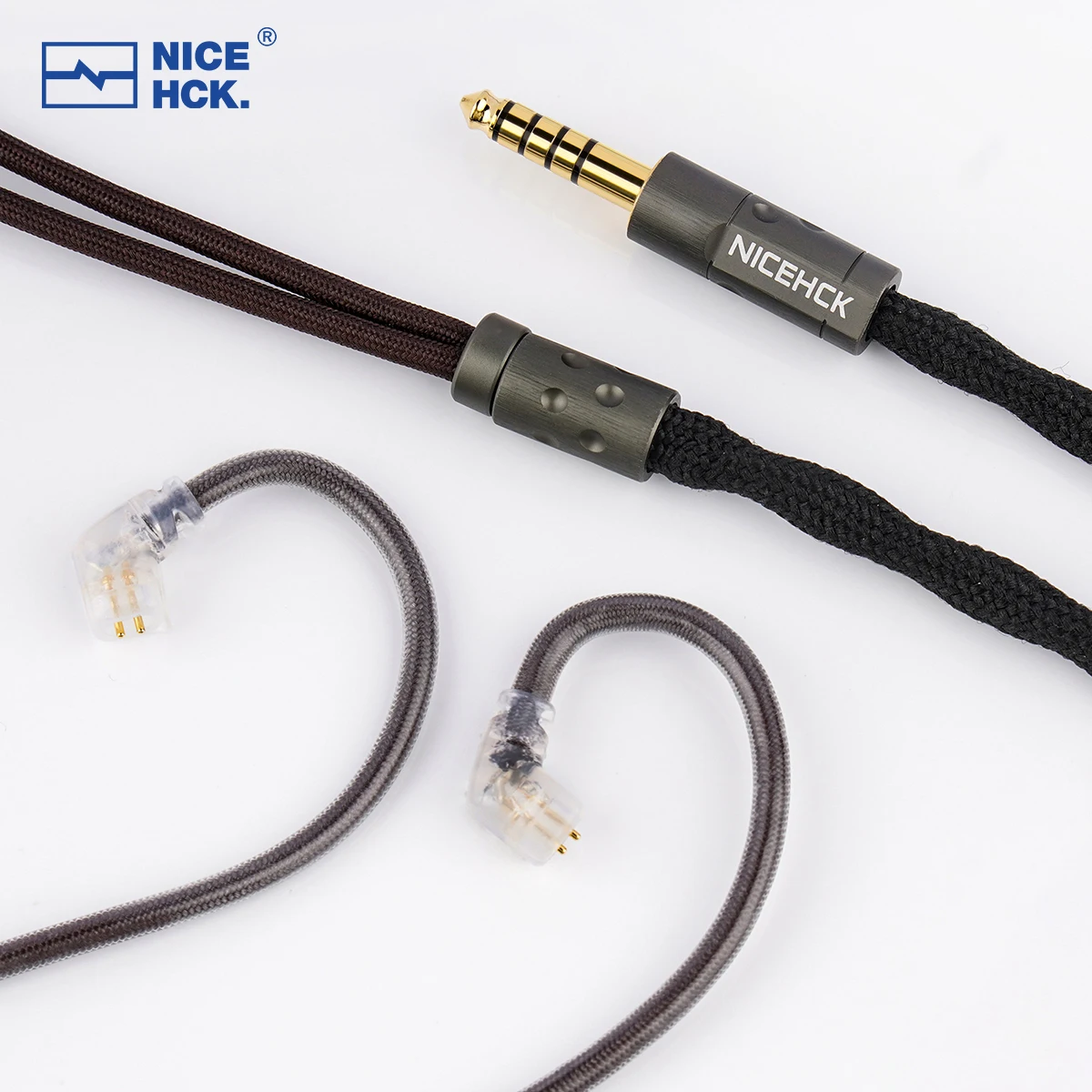 Cable NICEHCK S77 7N grueso plateado OCC Audiophile Cable de repuesto 0,78mm 2 pines/QDC para YUME IV Studio4 Yu Xuan Ji 61T IEM