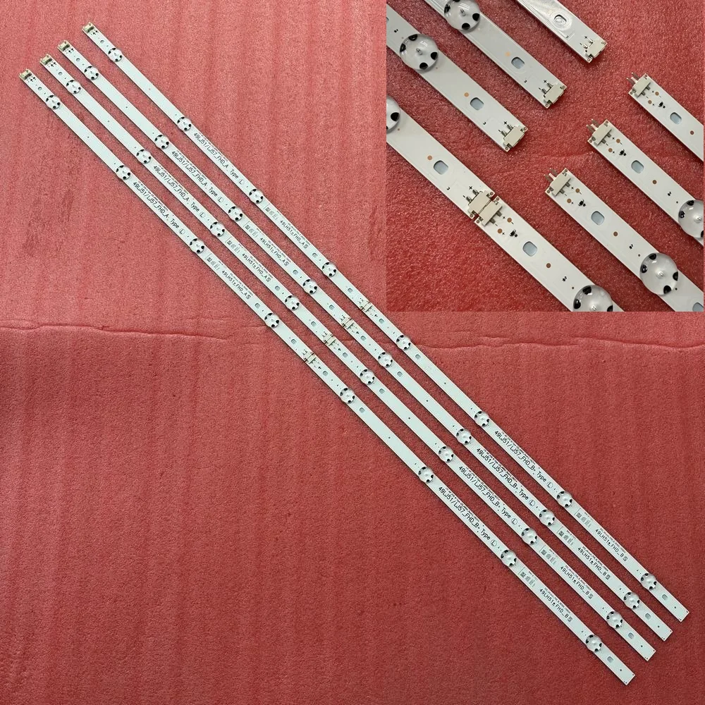 

8pcs/set LED backlight strip for 49LH5100 49LH570 49LH570A 49UM6950 49LH51_FHD_A/B SSC_49inch_FHD_A B HC490DUN-ABRL1-5143