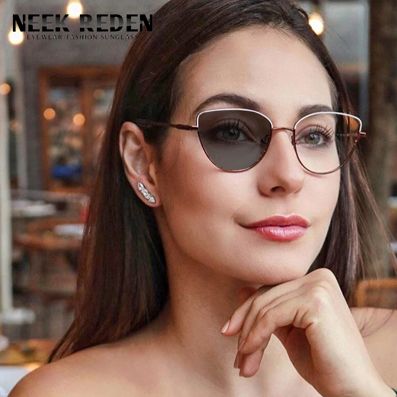 

Cat Eye Photochromic Myopia Glasses Women Alloy Frame Computer Goggles Protection Eye Diopter 0 -0.5 -1.0 -1.25 -2.25 -4.0